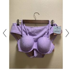 Lavender Bra & Brief Set Swimwear